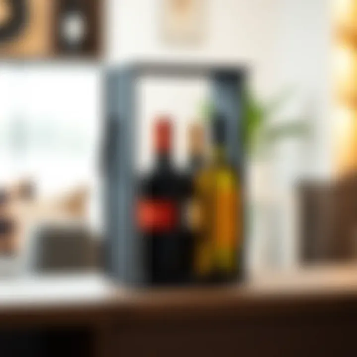 Modern metal wine bottle shelf insert with stylish design