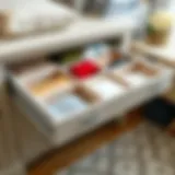 Versatile Fabric Organizer Design Elegant fabric drawer organizer showcasing various compartments