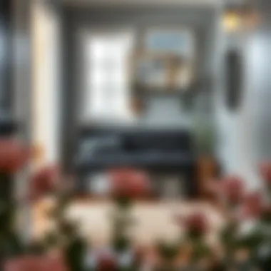 Practical Elegance: Dark Grey Benches in Entry Spaces Functional dark grey bench in a cozy entryway