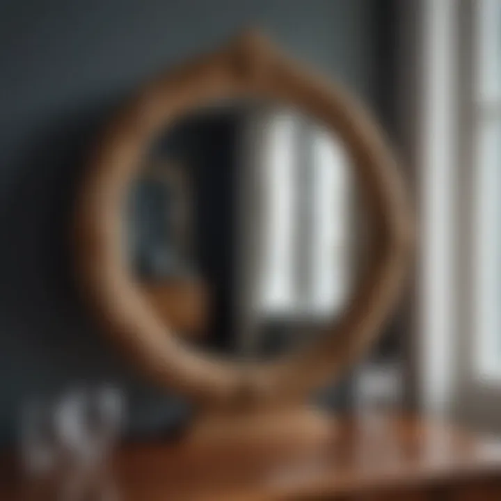 Artisan-crafted mirror made from unique materials