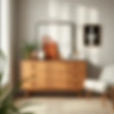 Chic neutral dresser adapted for different design styles