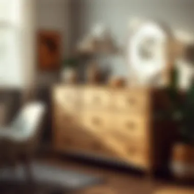 Organized neutral dresser enhancing home organization and decor