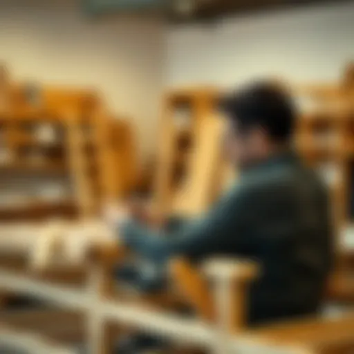 Expertise in Furniture Assembly A skilled furniture assembly expert working on a complex design