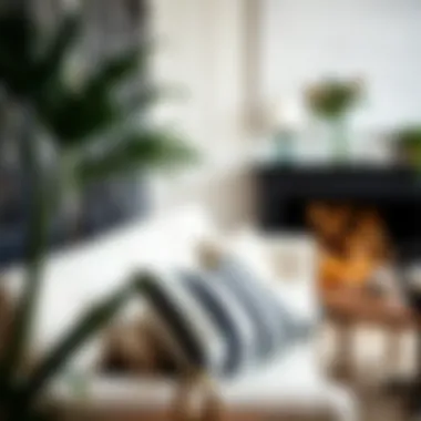 Versatility Across Interior Styles Diverse interior styles showcasing the adaptability of stripe cushions