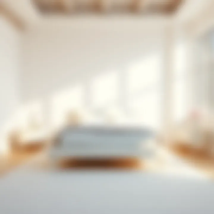 Bright and Airy Design Aesthetics White modern bedframe in a bright, airy room