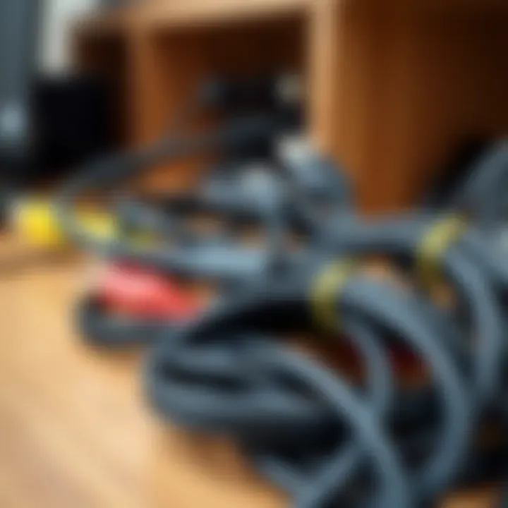 Neatly organized cables using management ties