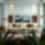 Elegant 86 inch sofa in a modern living room setting