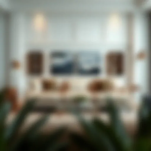 Elegant 86 inch sofa in a modern living room setting