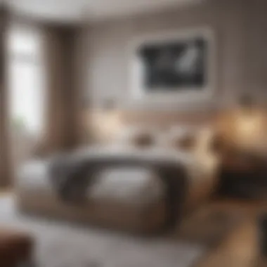 Stylish Interior Design with Small Double Bed Stylish interior design featuring a small double bed