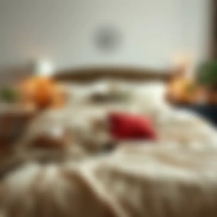 Stylish bedding arrangements for 52 x 74 beds