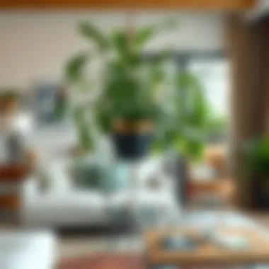 Installing Pulley Plant Hanger in Home Installation of a pulley plant hanger in a contemporary living room