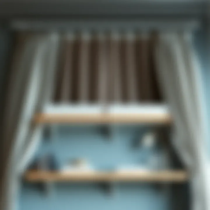 Practical Installation of Curtains on Open Shelving Practical installation of curtains on open shelving