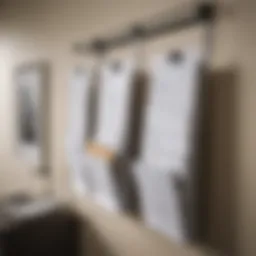 Elegant wall file hanger displaying various documents