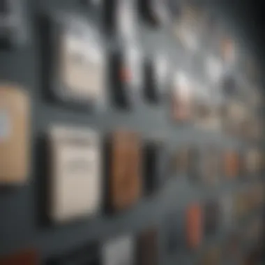 Close-up of materials used in wall file hangers